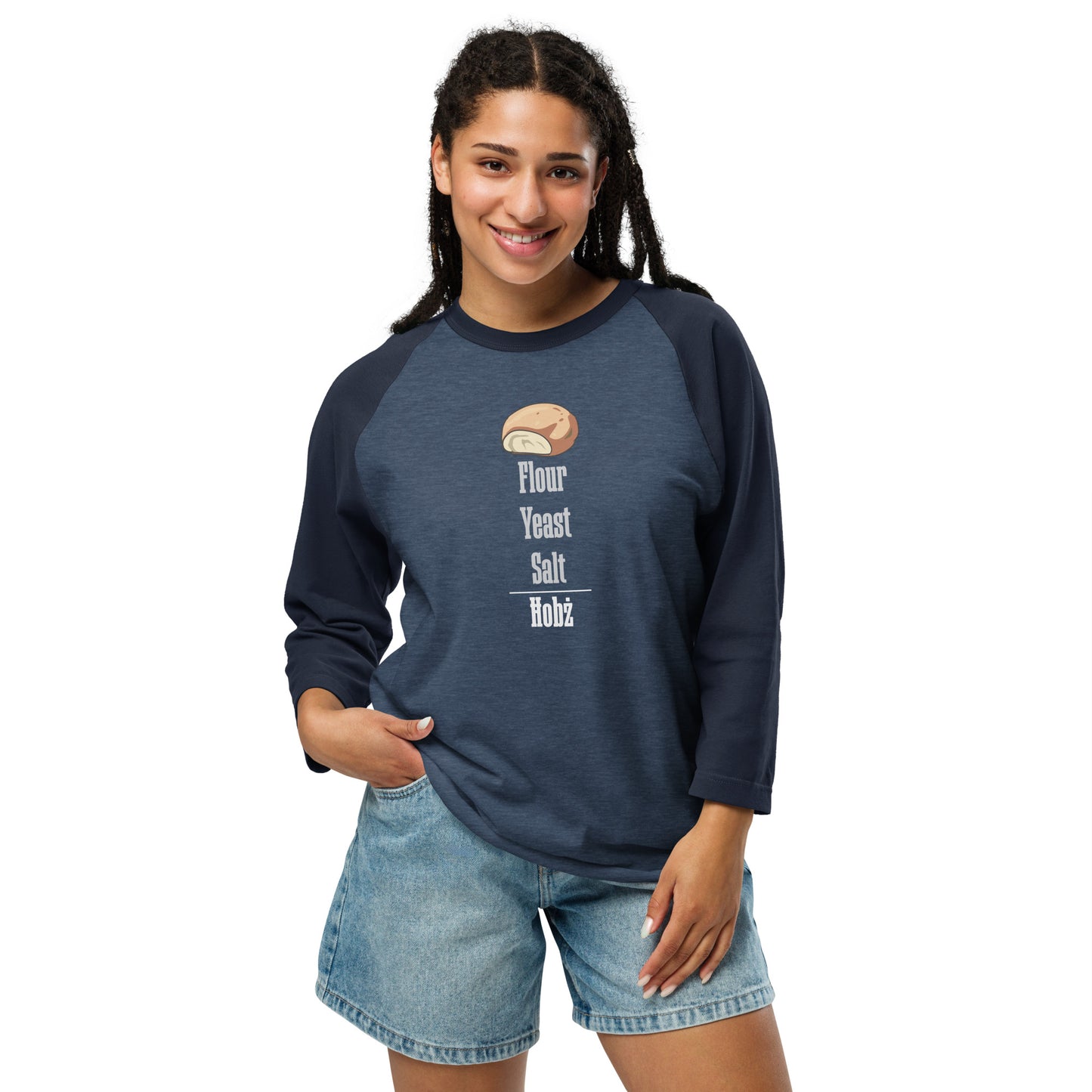 Ħobż Unisex 3/4 Sleeve Raglan Shirt - Malta